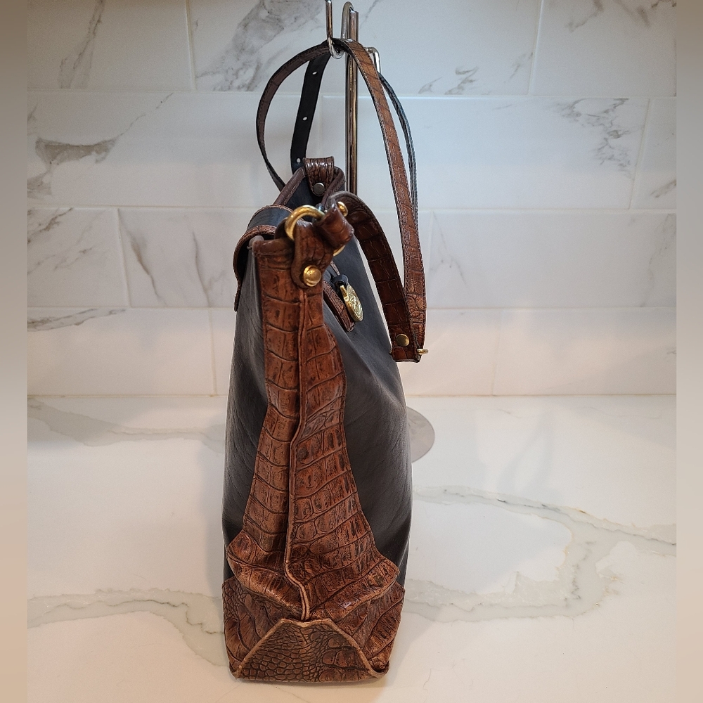 Brahmin Black and Tan Shoulder Bag - Picture 5 of 9
